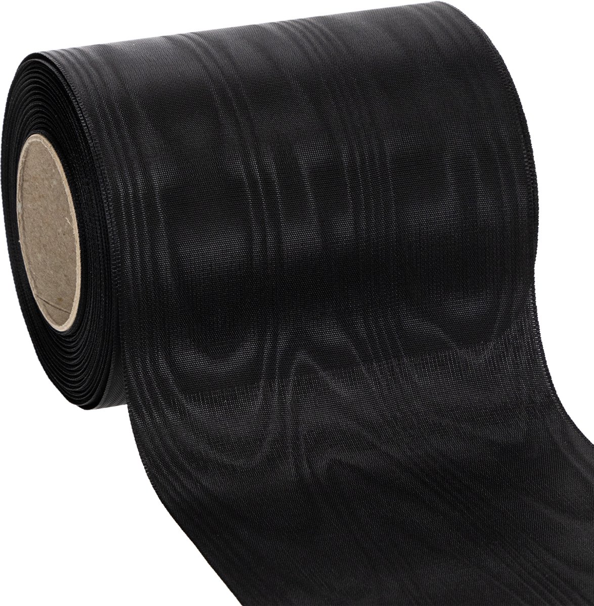 Zwart kranslint 125mm 25m - Elegant rouwlint voor bloemisterij en deco