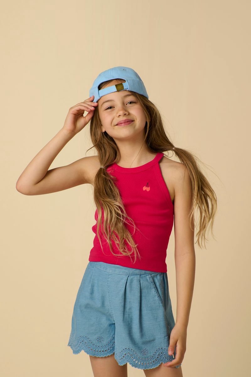 Sissy-Boy - Donkerroze halter singlet