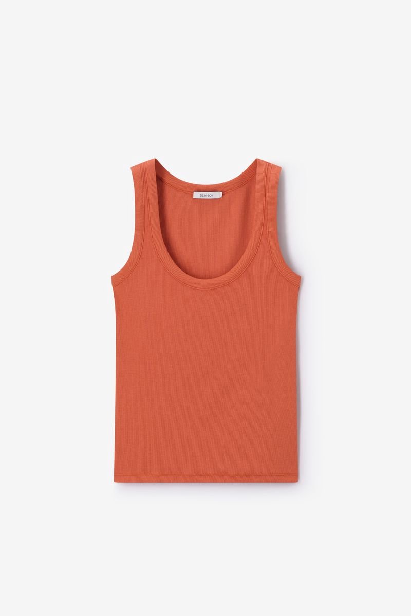 Sissy-Boy - Donkeroranje rib singlet