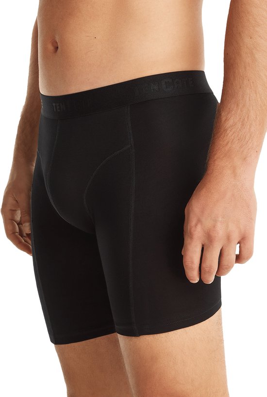 ten Cate Basics men shorts longs en viscose de bambou (pack de 4) - boxers pour hommes jambes longues - noir - Taille: M