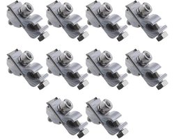 10 Stuks Zonnepaneel Aarding Klem Solar Rail Eindklem Adapter Aarding Klemmen Accessoires Voor Zonne-Montage Systeem Daken Vloeren Carports