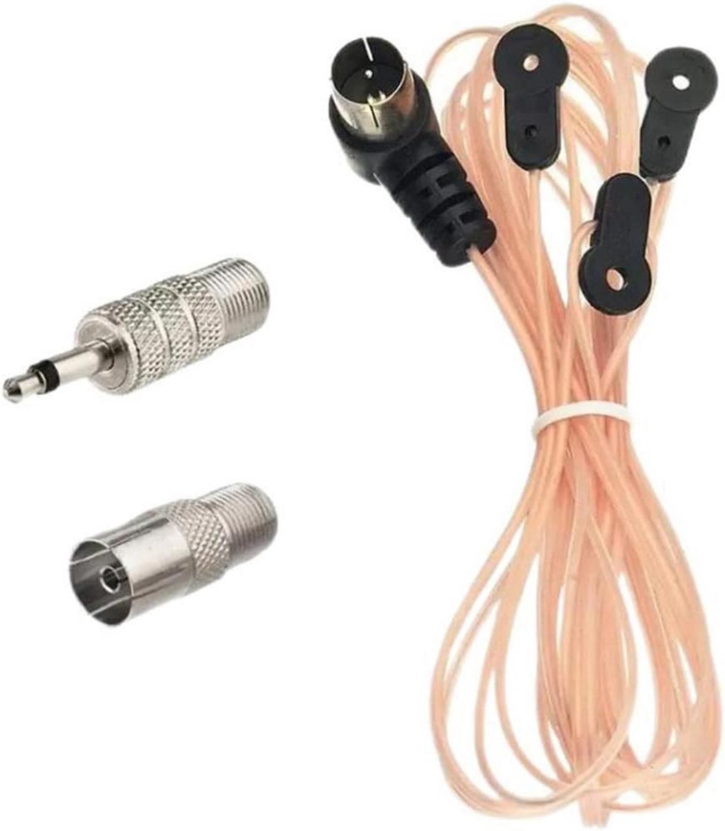 Radio Antenne - FM AM Ontvanger - Signaal Verbeteren - Indoor Gebruik - 1.5 Meter - Transparant