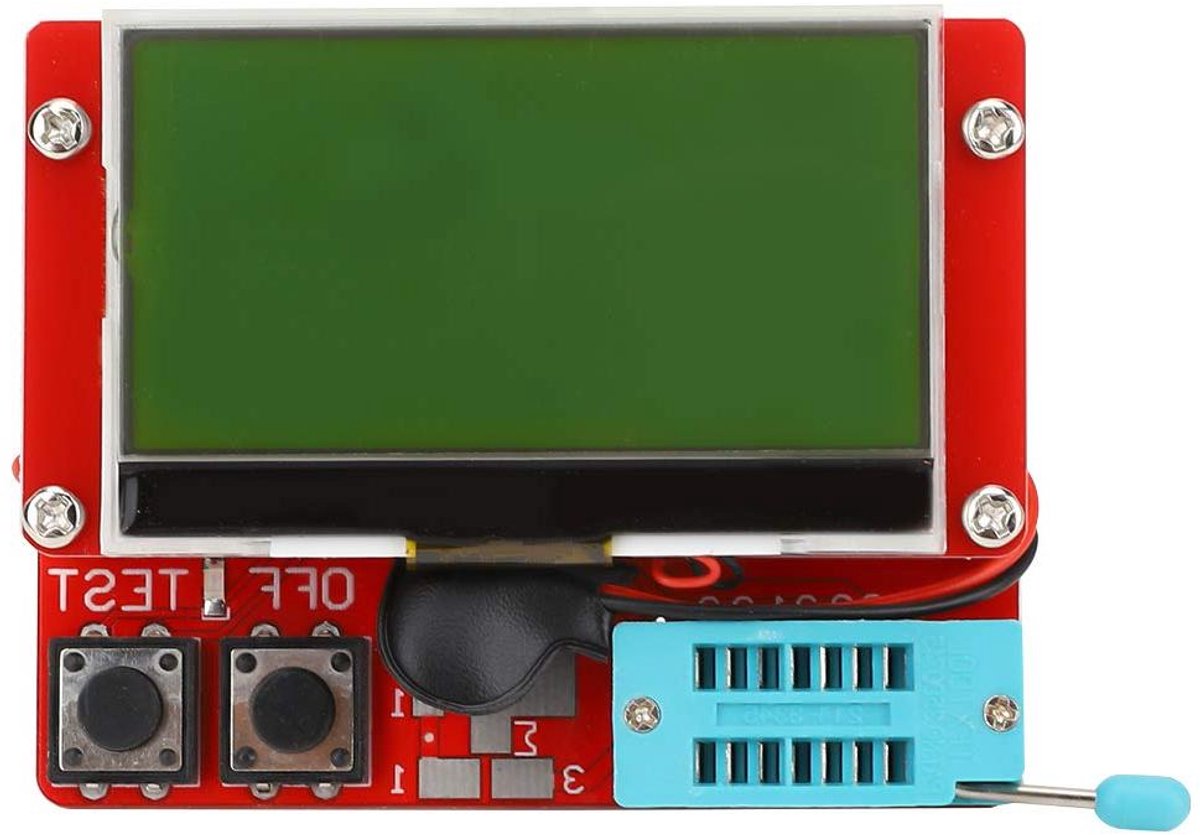 Transistor Tester - Componentenmeter Elektronische Tester - Componenten Analyseren - Automatische Detectie - 128x64 LCD - Grijs
