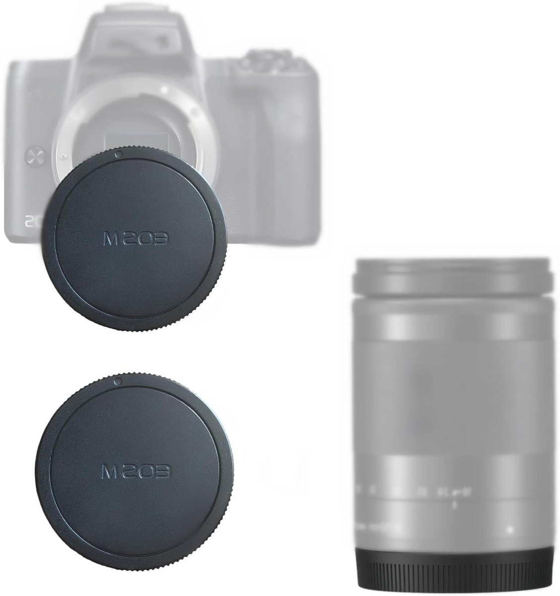 Camera Body Caps - Lens Covers - Camera Bescherming - Stofvrij Houden - 2 Delig - Zwart