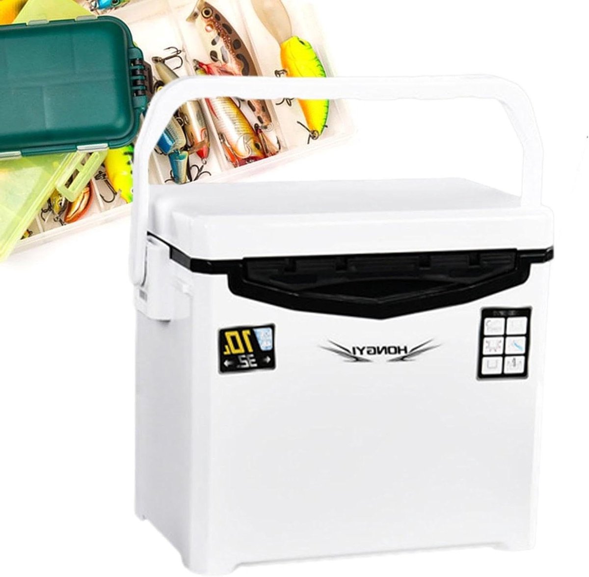 Vis Koelbox - Koelbox Vissen - Aas Opslag - Langdurige Koude - 10 Liter - Wit