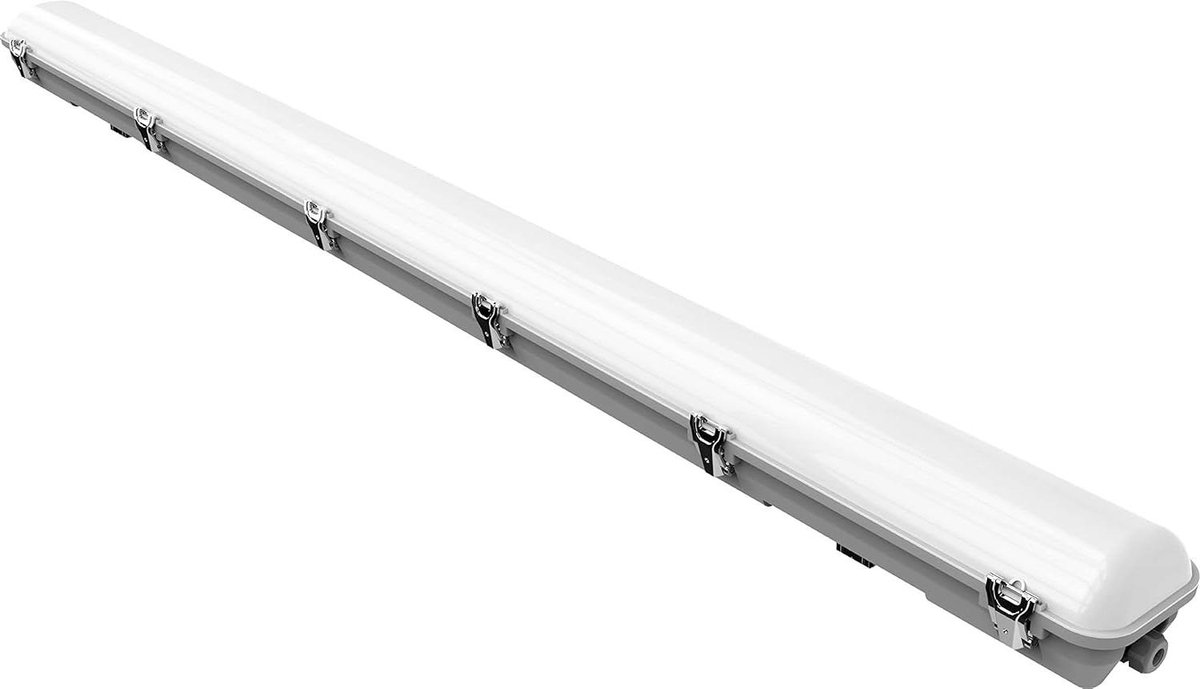 Led-lampscherm - Led armatuur - Werkplaatsverlichting - Waterdicht IP65 - 1200 mm - Grijs