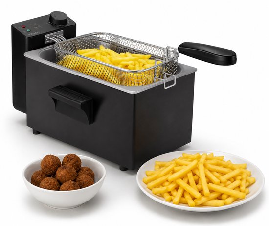 Tomado TDF3002B - Frituurpan - 3 liter - Koude Zone Friteuse - 2200W - Zwart