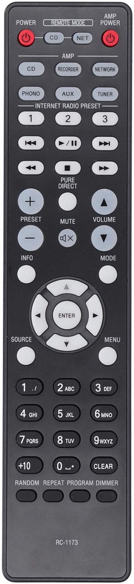 aladdien - TV-afstandsbediening - Vervangende afstandsbediening - Lichtgewicht en gebruiksvriendelijk - Zwart - Ideaal voor thuisgebruik