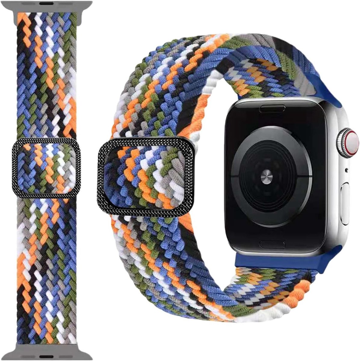 Verstelbare Nylon Sport Armband voor Smartwatch - Geschikt voor 38mm, 40mm, 41mm, 42mm, 44mm, 45mm, 46mm en 49mm - Duurzaam, Ademend en Comfortabel voor Dames en Heren
