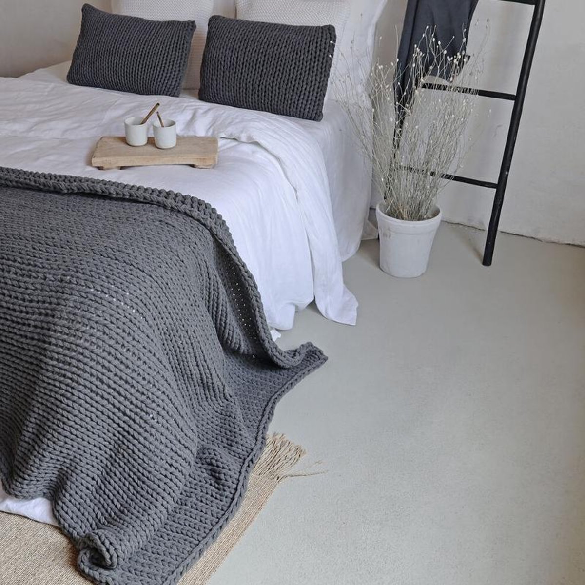 Homelinen | Manchester Plaid & Kussensloop van Wol
