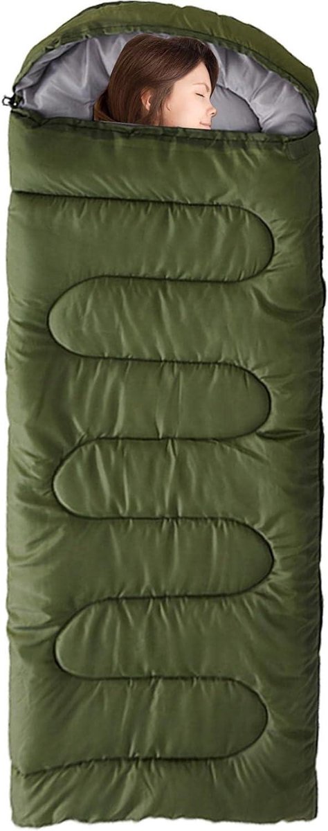 Kampeer slaapzak - Outdoor Bivy - Kamperen en Reizen - Waterdicht en Winddicht - 180cm Lichaamslengte - Legergroen