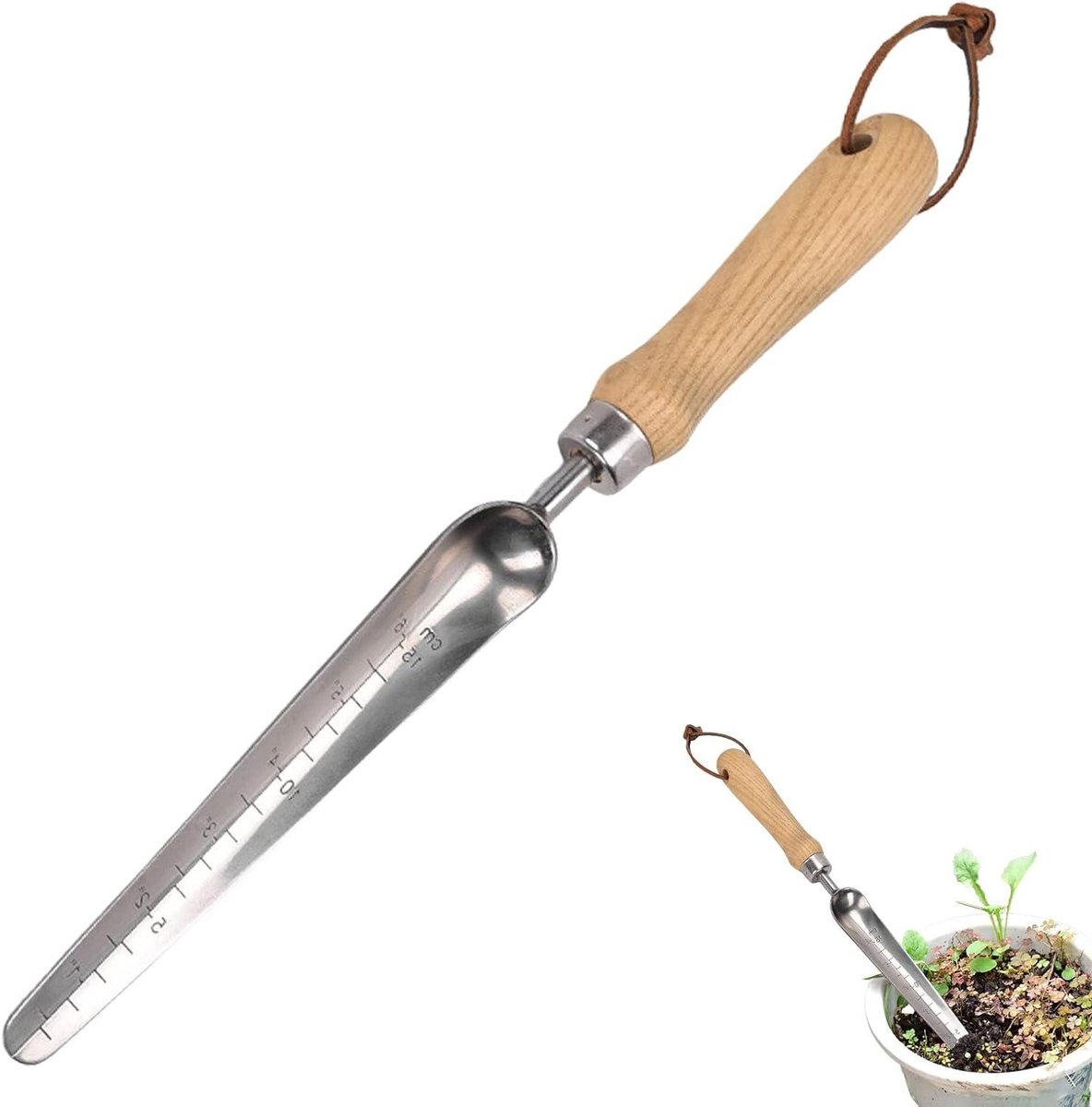 Hand Weed Cutter - Tuin Gereedschap - Onkruid Verwijderen - Roestvrijstalen Kop - 37 cm - Silver