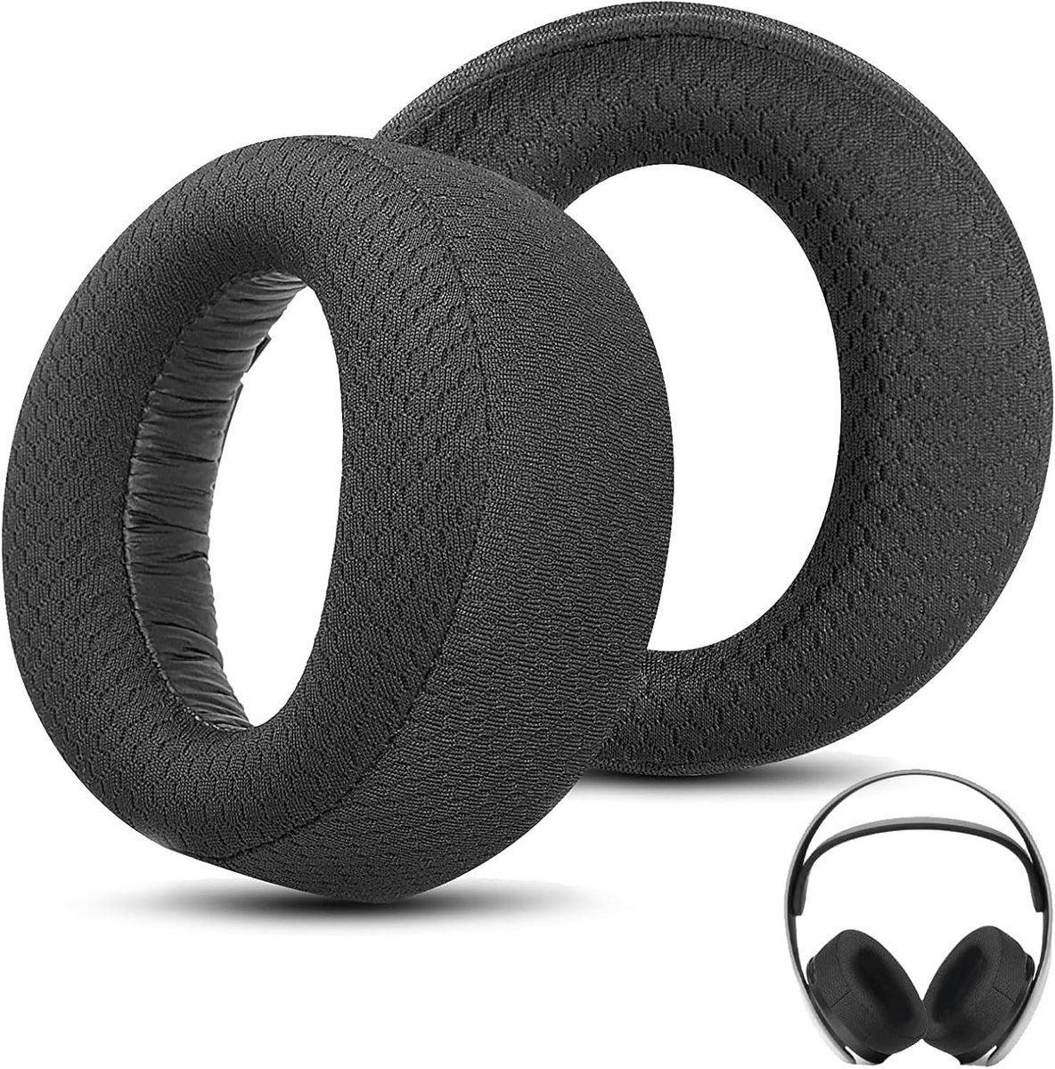 Professionele Vervangende Oorkussens voor PS5 Headset, Mesh Design voor Comfort en Duurzaamheid, Zwart