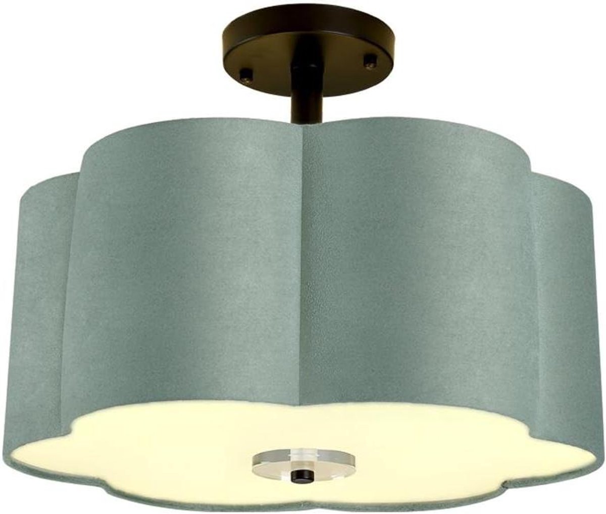 Moderne Plafondlamp - Stoffen Kap Lamp - Woonkamer Verlichten - Ronde Deluxe Jute - Diamet