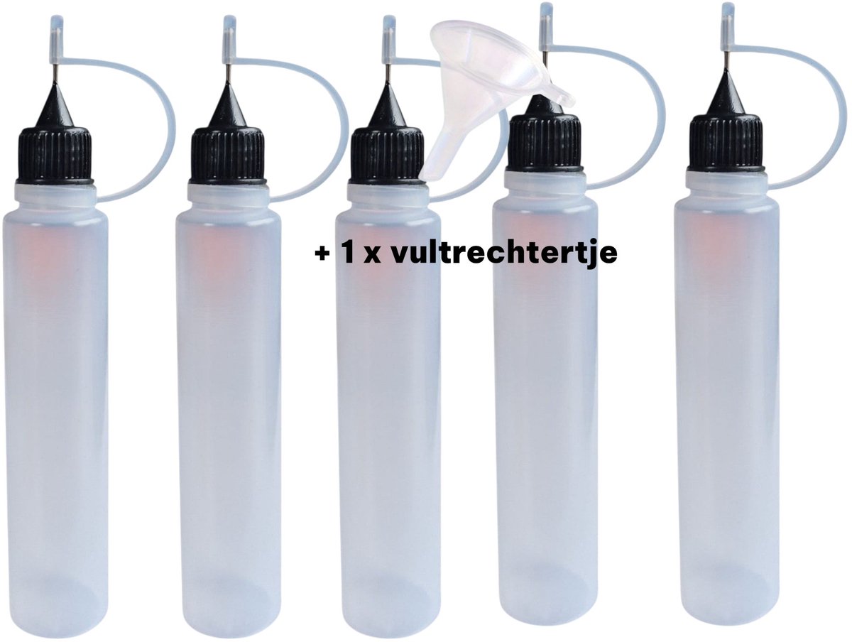 Han‑Bar® 5 stuks Naaldflesjes 30 ml (met vul trechtertje)