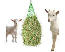 Hooiruif Ophangbaar - Hooinet Voerzak - Vertraagd Voeren - Scheurbestendig Materiaal - 140 g - Groen