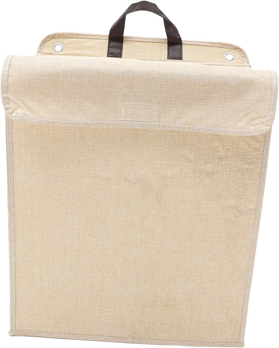 Wasmand Met Deksel - Opbergmand Kleding - Ruimte Besparen - Opvouwbaar Ontwerp - 48x36x21CM - Beige