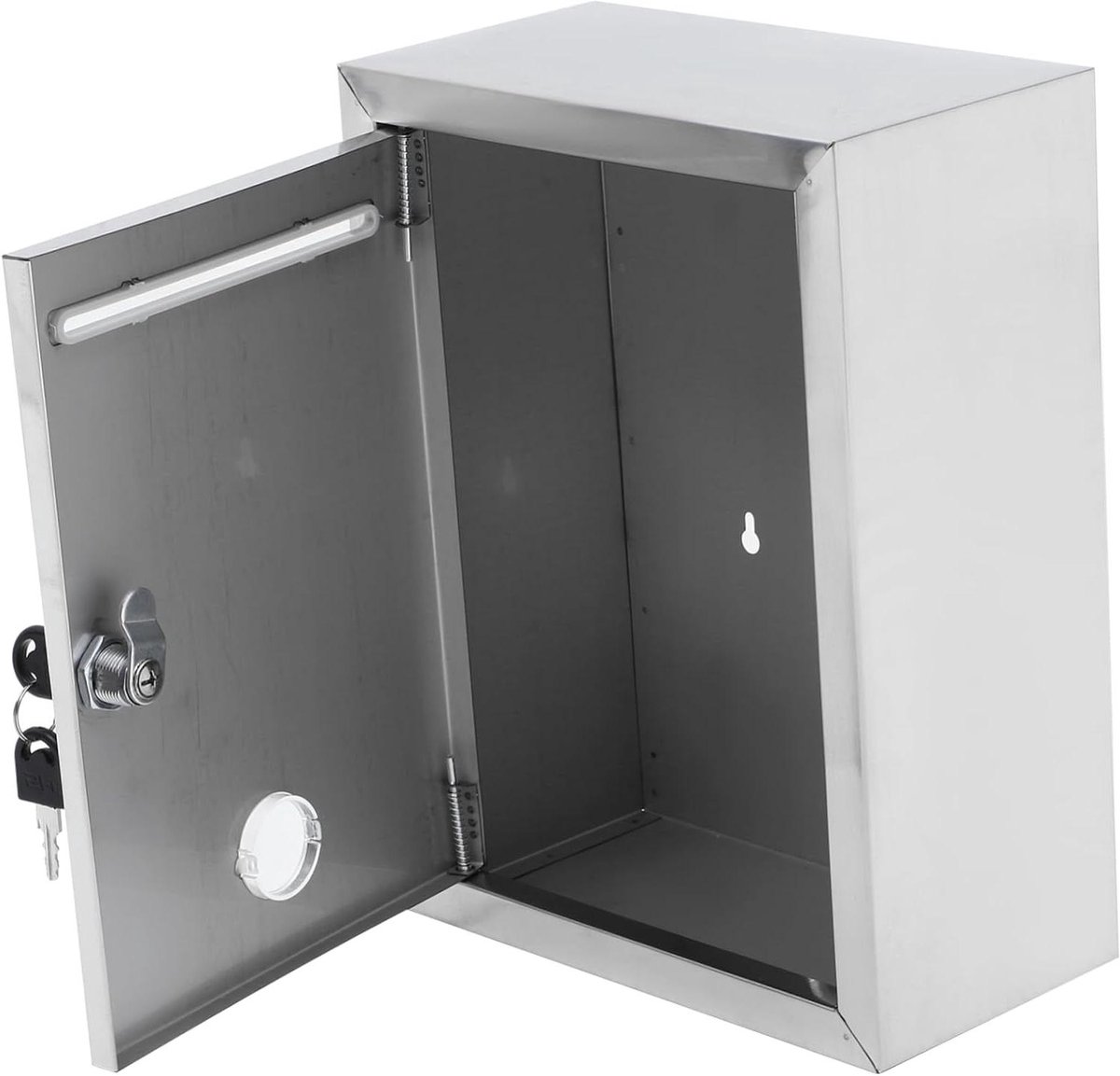Brievenbus RVS - Wandbrievenbus Suggestiebus - Post Veilig Opslaan - Afsluitbaar met Slot - 27 x 21 x 11 cm