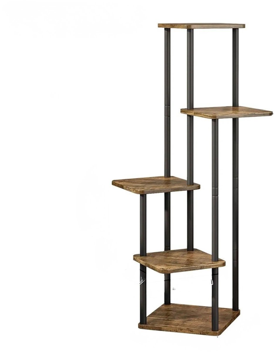 Noventra - plantenstandaard - plantensteun - plantenrek - 5- laags - moderne stijl - voor binnen en buiten - metalen frame