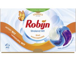 Robijn Wascapsules 3-in-1 Stralend Wit 40 stuks