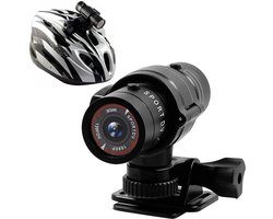 Mini Sportcamera voor Fiets – 1080p Full HD – Waterdichte Helmcamera – Ingebouwde Action Camera met Loopopname – Videocamera voor Reizen, voor Wielrennen
