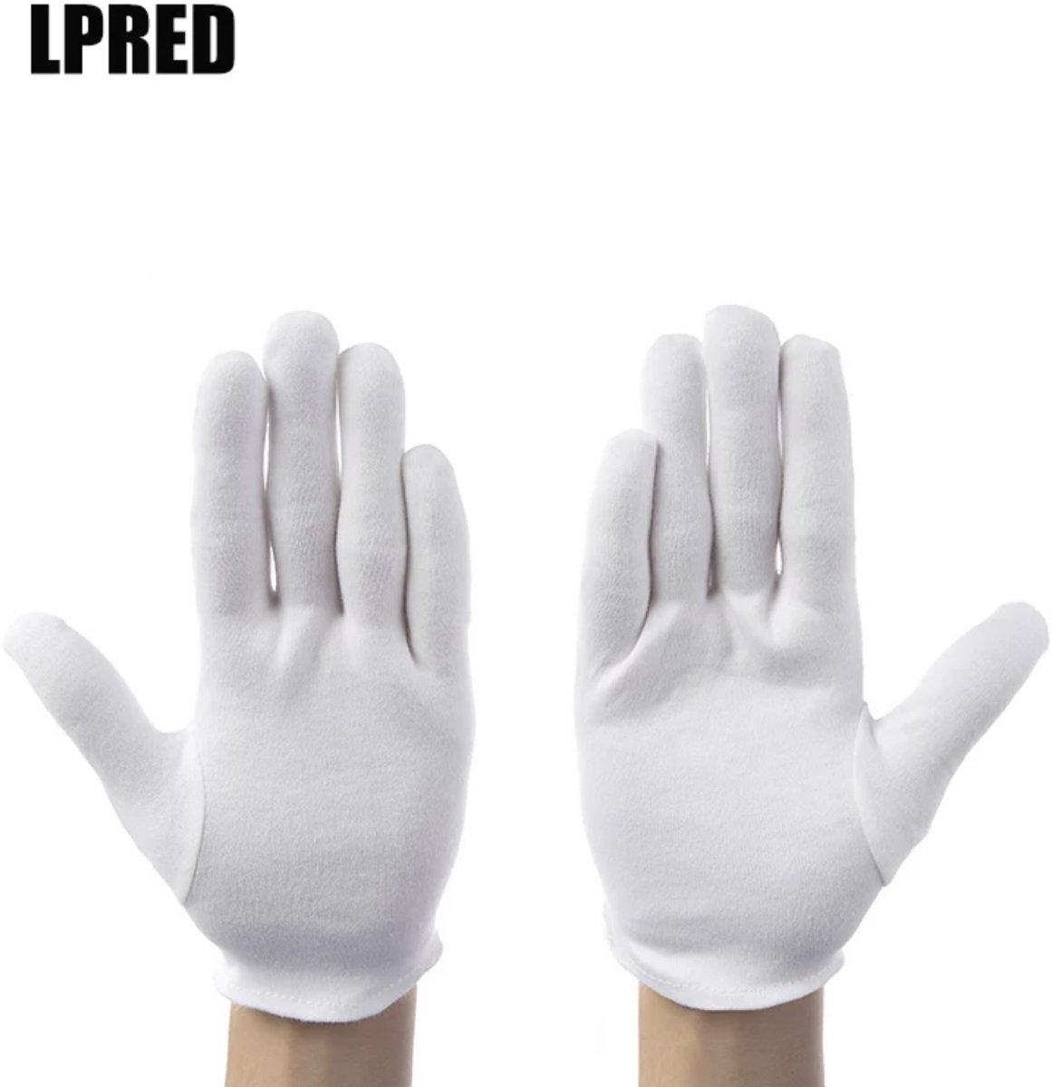Witte Katoenen Handschoen Wit L - Handschoen L Wit – Munt Handschoen - Gezondheidszorg - Ziekenhuis - Beauty Center – Kapper - Jewelry - eczeem - allergie - juweliers – Handschoenen 100% Katoen maat L - 12 Stuks/6 Paar