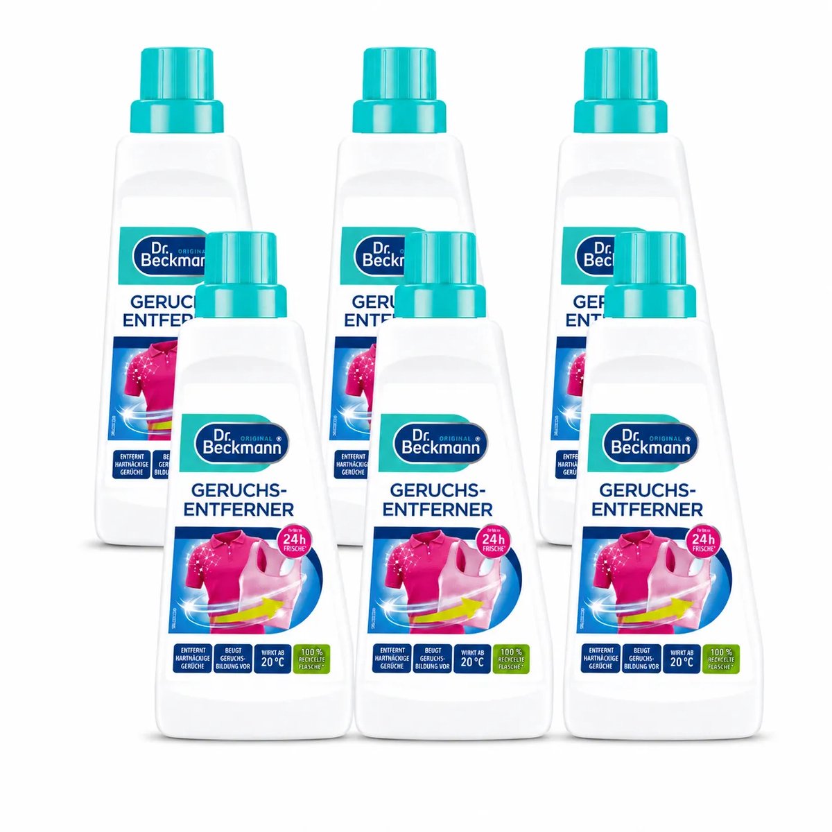Dr. Beckmann Geurverwijderaar 6 x 500 ml - Tegen Zweet-, Rook- & Muffe Geuren