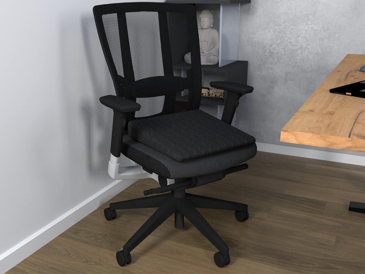 Ergonomisch Wigkussen voor Stoelen - Comfortabel Zitkussen voor Bureaustoel, Rolstoel en Auto - 38 x 38 x 8/2 cm