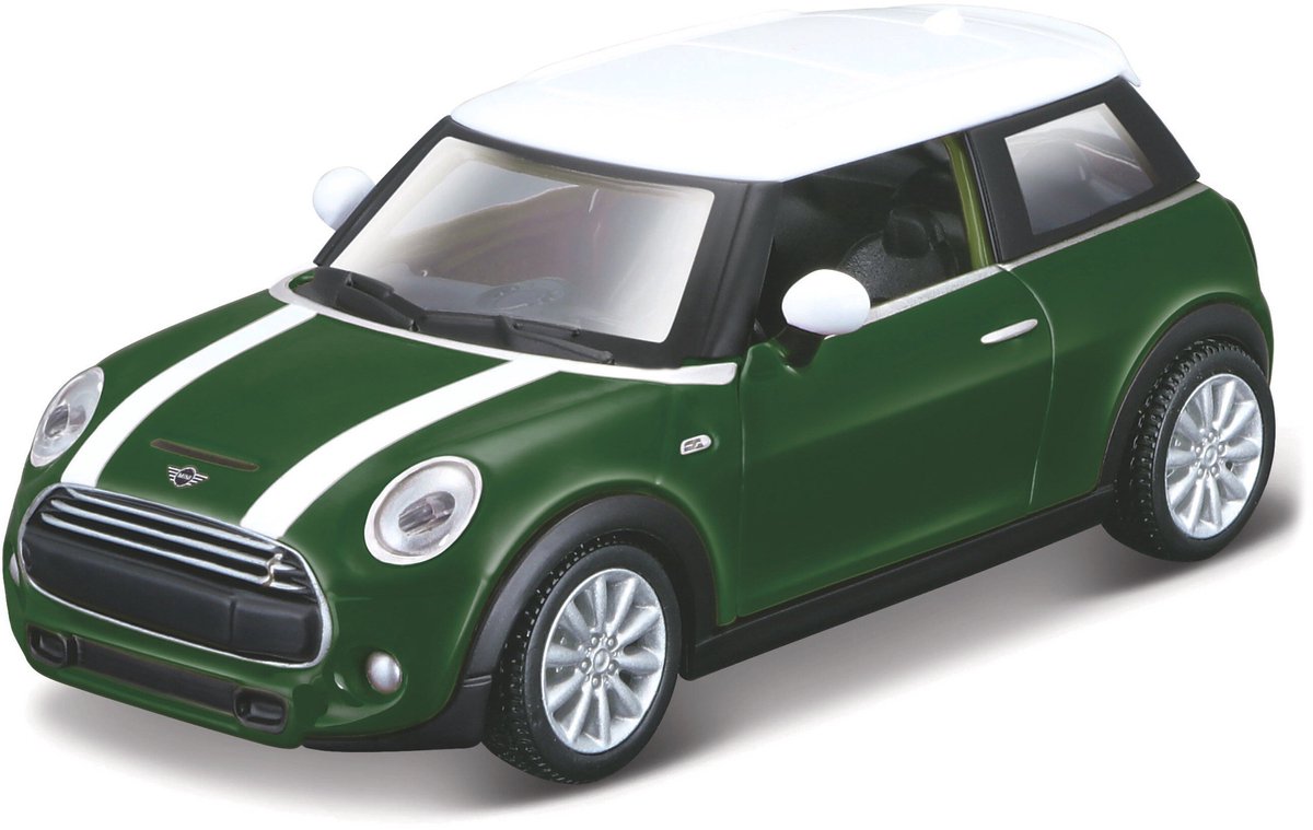 Maisto MINI Cooper - Modelauto - Schaal 4,5" - Groen/Wit