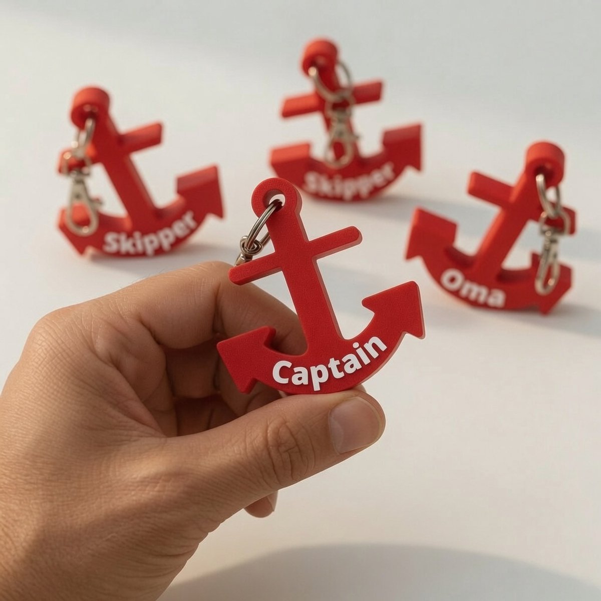 'Captain' anker sleutelhanger, perfect cadeau voor bootliefhebbers, drijvende sleutelhanger voor sleutels en accessoires