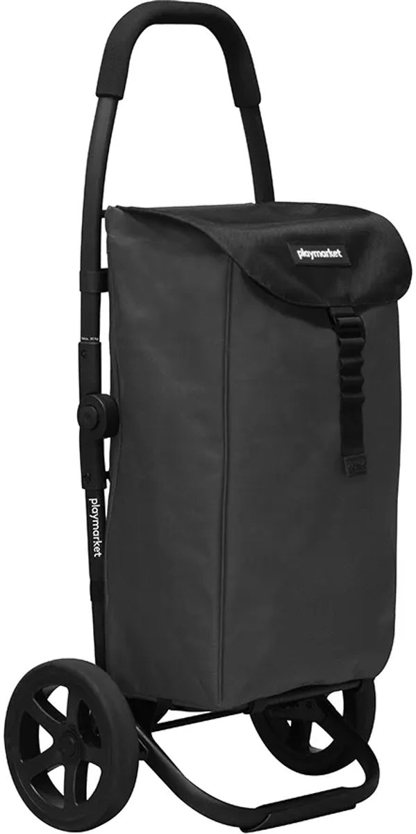 Playmarket New Go Two Compact Premium Boodschappentrolley Zwart