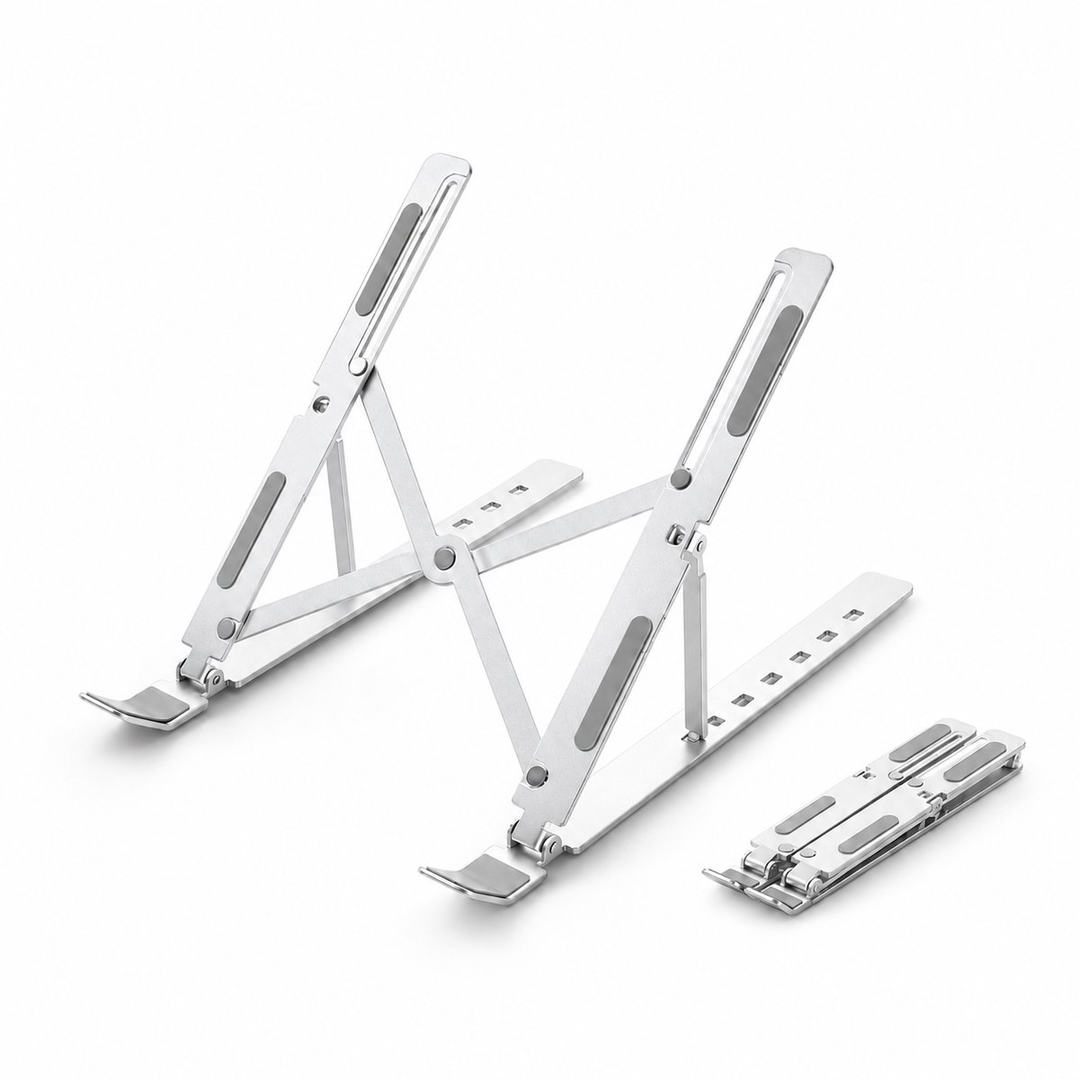 Laptop Standaard - Verstelbaar & Ergonomisch - tot 17 inch - Zilver
