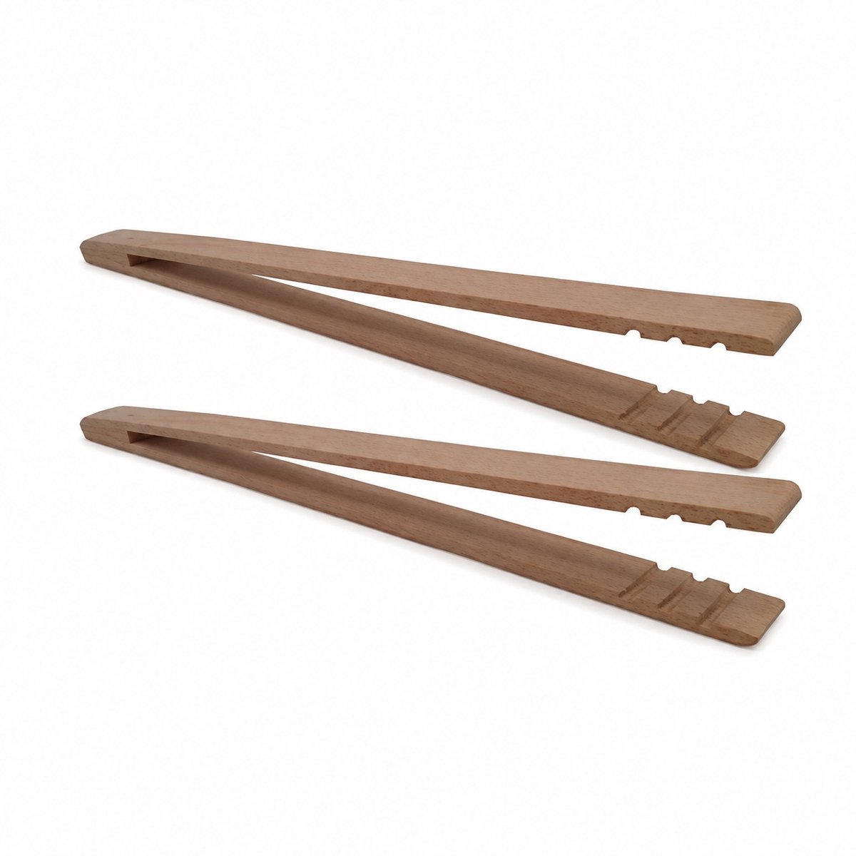 Houten Barbecueklemmen Set van 2 – BBQ Tang van Beukenhout – Herbruikbare Grillklemmen – Ideaal voor Barbecue, Gourmet en Serveren