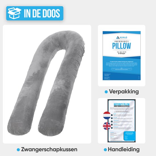 Avalo Zwangerschapskussen 5XL - 330CM - Afneembare Hoes - Zijslaapkussen / Body Pillow / Lichaamskussen / Voedingskussen van Avalo — afbeelding 5
