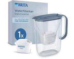 BRITA Carafe filtrante Style Essential Cool bleu pierre + 1 MAXTRA PRO Pure Performance (SIOC)