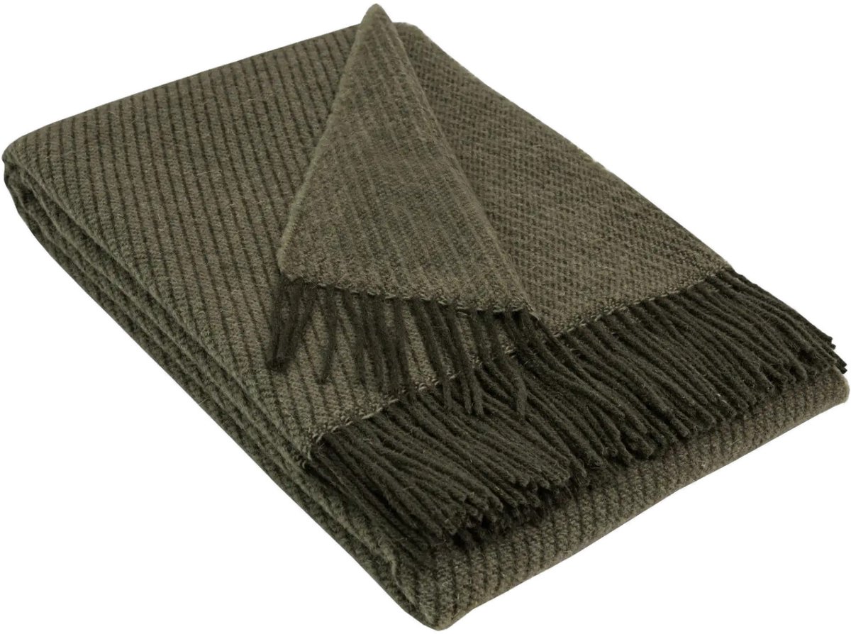 Wollen Plaid - VISTA (Groen) - 140x200cm - Schapenvacht.SHOP®