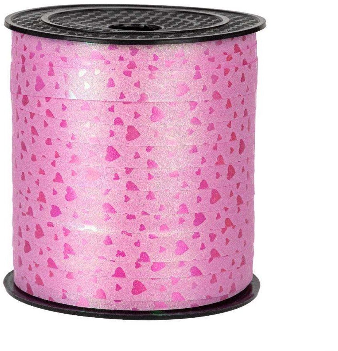 Valentijnsdag Cadeaulint babyroze Breedte 10 millimeter | Lengte 100 meter - Krullint Hartmotief - Bloemdecoratie Knutselen – lint Verpakkingslint Sierlint