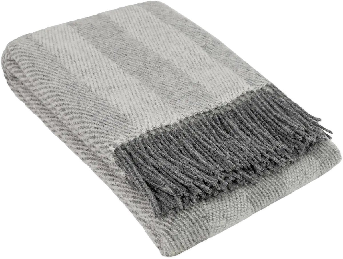 Wollen Plaid - STRIPE (Grijs) - 140x200cm - Schapenvacht.SHOP®