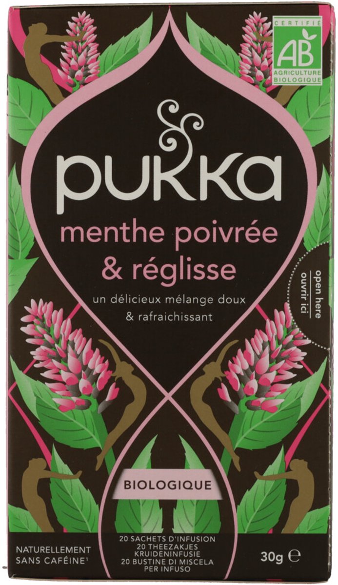Pukka Biologische Thee Peppermint Licorice - 3 x 20 stuks - Voordeelverpakking