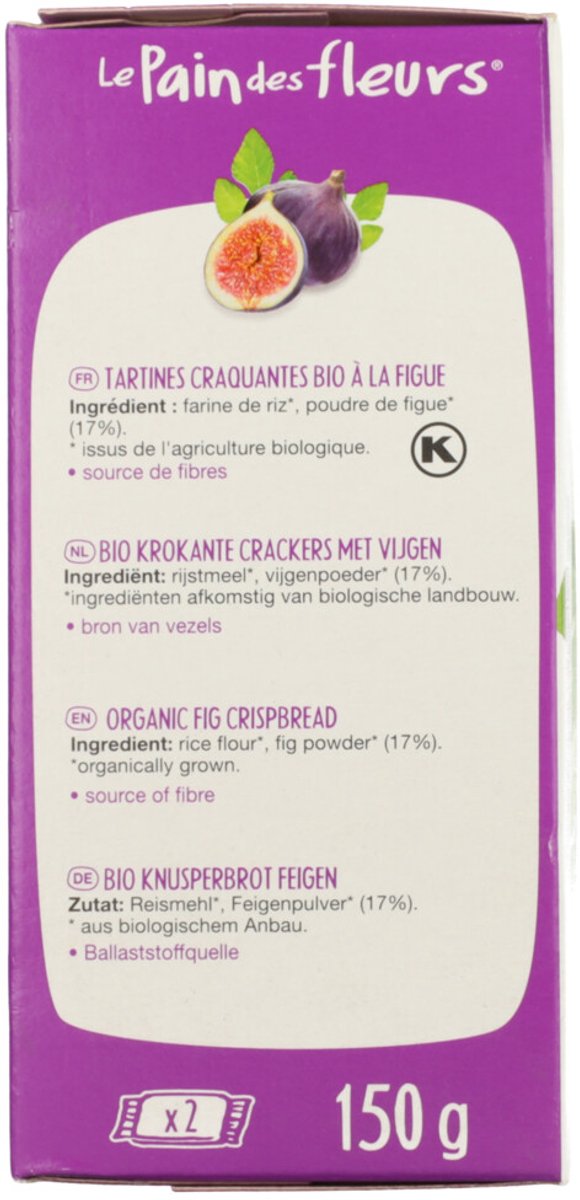 Pain fleur Crackers BIO Vijgen - 150 gr