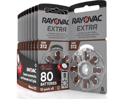 Rayovac Extra Advanced 312 Hoorbatterijen PR41 Bruin – 80 Stuks