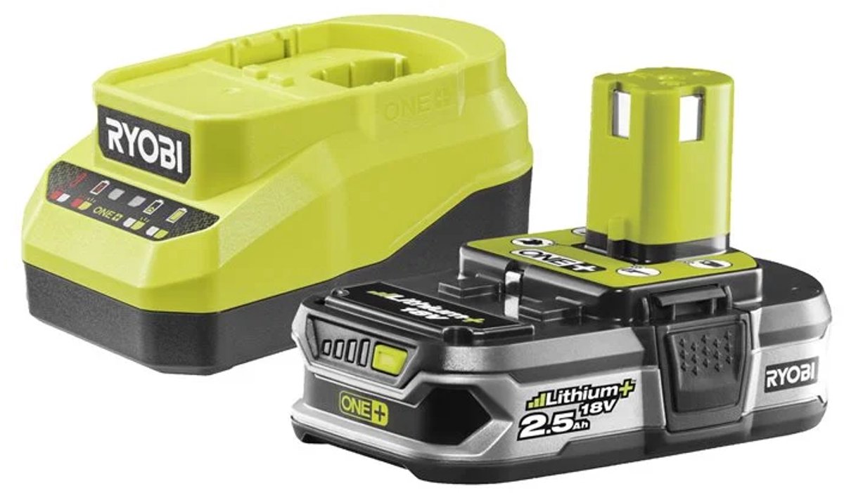 Ryobi ONE+™ 18V 1x 2,5 Ah Lithium+ accu & lader set