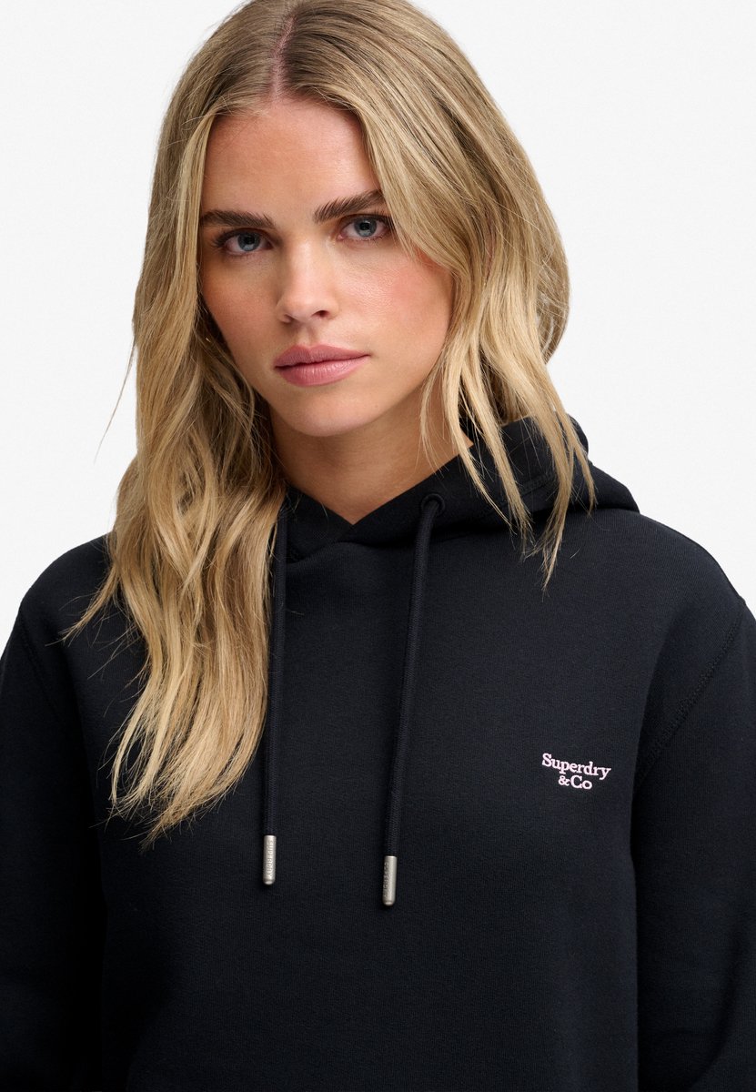 Superdry Signature Geborduurde Hoodie Dames Hoodies Marineblauw