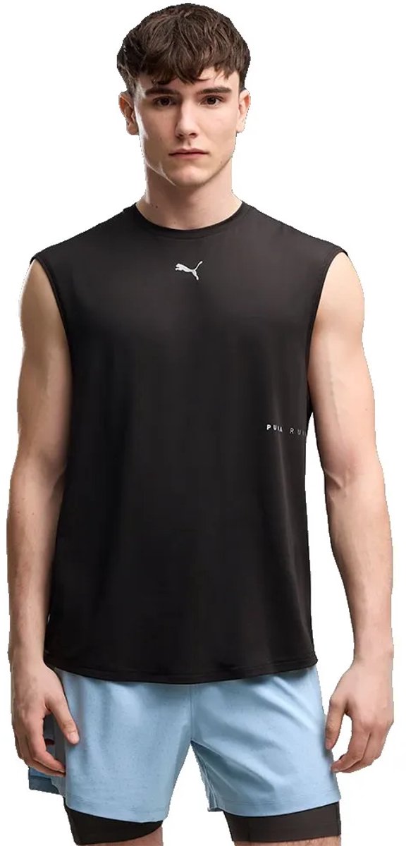 Puma Brightstride Cloudspun Mouwloos T-shirt Man Zwart
