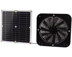 Dubbele Zonneventilator Set, Waterdicht & Draagbaar, Rond Raammodel, Geschikt voor Camping, Kas & Kippenhok
