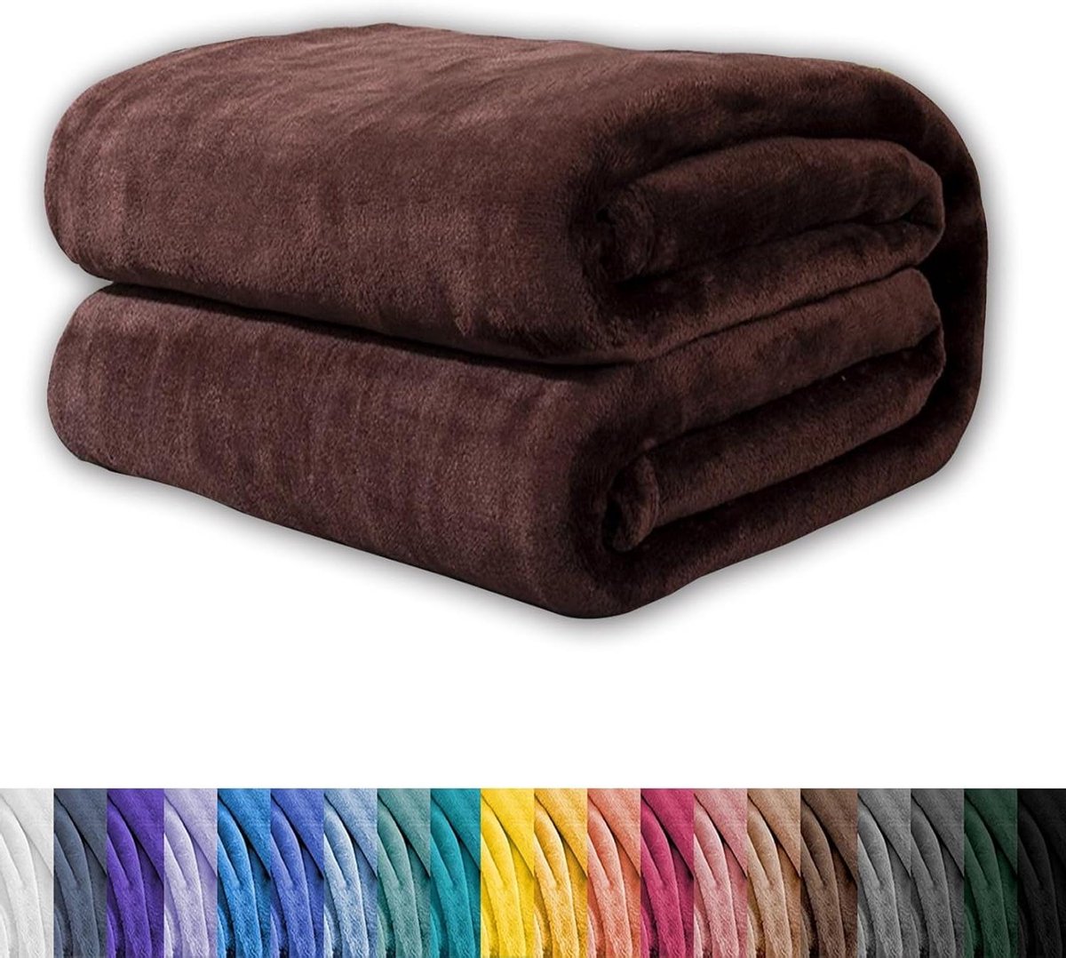 Knuffeldeken Plaid - Pluizige Deken - Ontspanning Comfort - Extra Dik Isolatie - 130 x 280 cm - Bruin