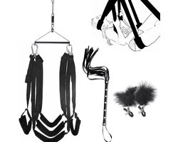 Core® Sex Schommel - Sex Swing Extra Stevig – Seksschommel Met Accessoires – Zwart - 43cm x 23cm x 11cm