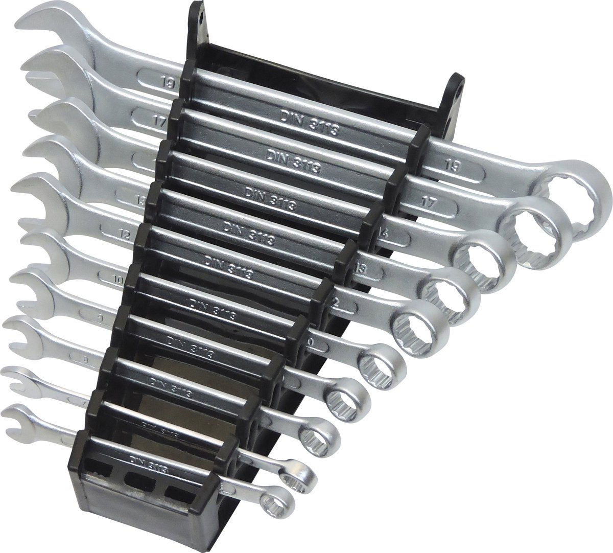 FAMEX 10355-10 Set van 10 combinatiesleutels in chroom vanadium staal, combinatiesleutelset