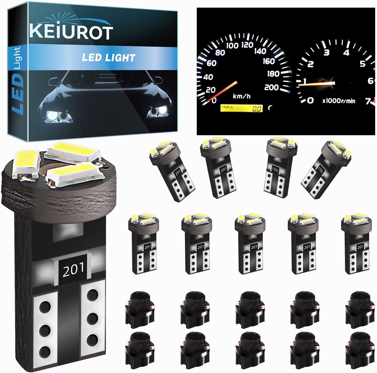 Dashboard Lampen - Instrumentenpaneel Verlichting - Auto Interieur - 3014-chip 3-SMD - T5 - Wit