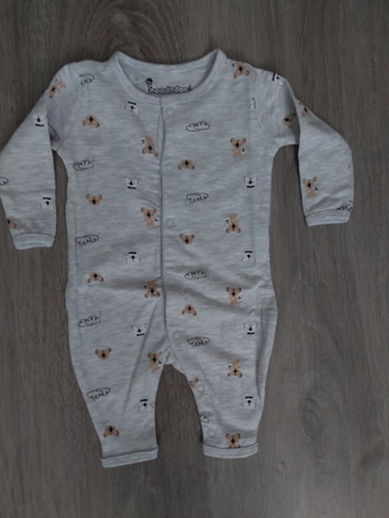 Baby pyjama - biologisch katoen - drukknoopsluiting tot in het been - maat 50/56 - print Koala